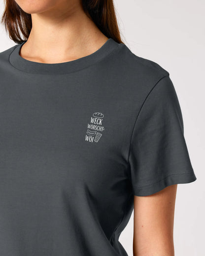 Weck Worscht & Woi - Brustprint (Damenshirt)