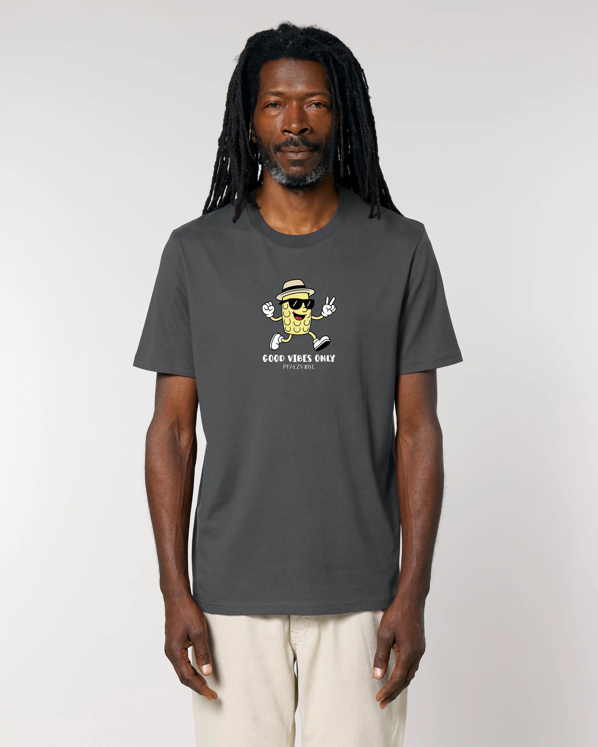 Good Vibes Only Shirt – Produktbild – Bio Pfaelzer Streetwear | PFALZVIBE