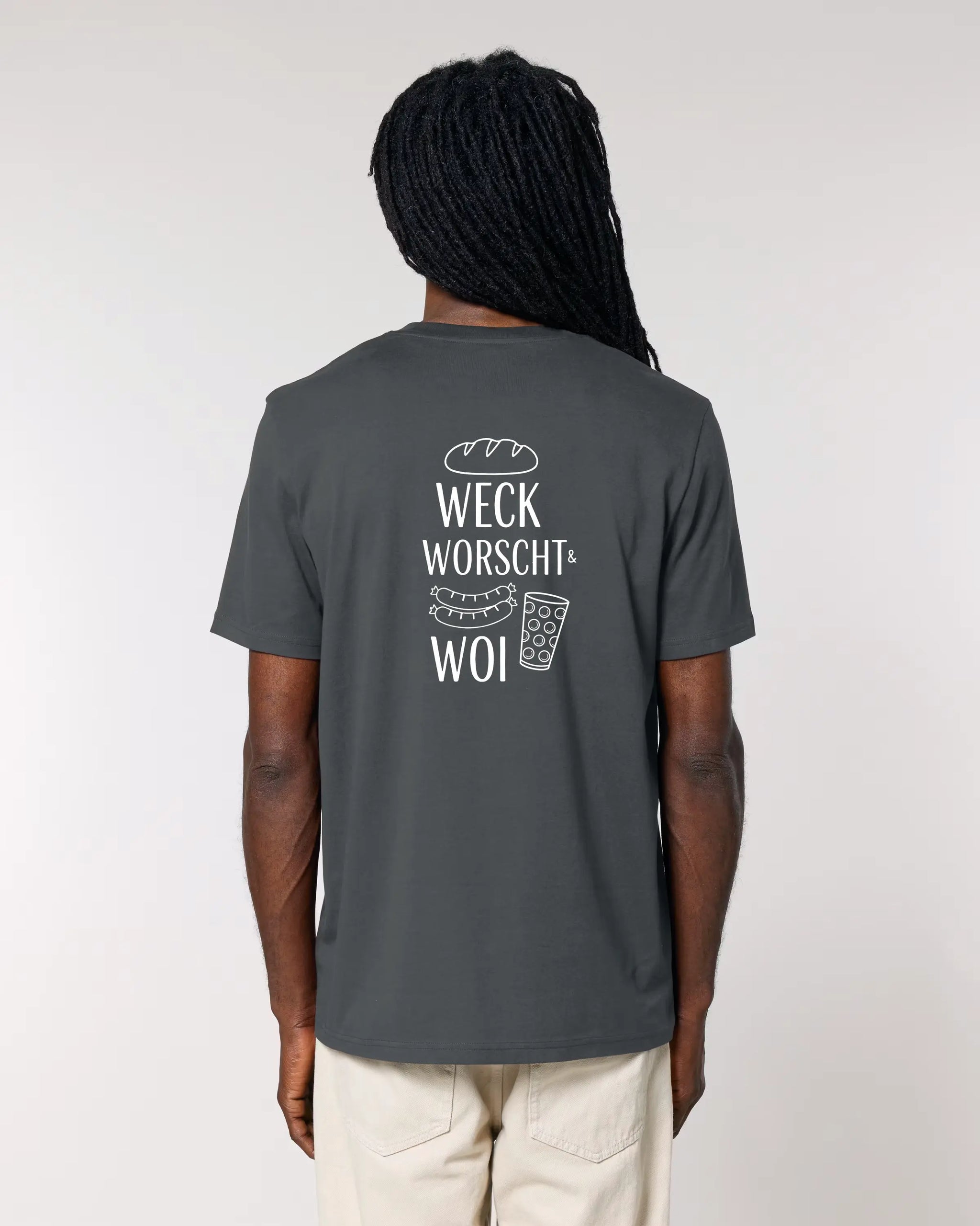 Weck Worscht & Woi - Rückenprint – Weiteres Bild – Bio Pfaelzer Streetwear | PFALZVIBE