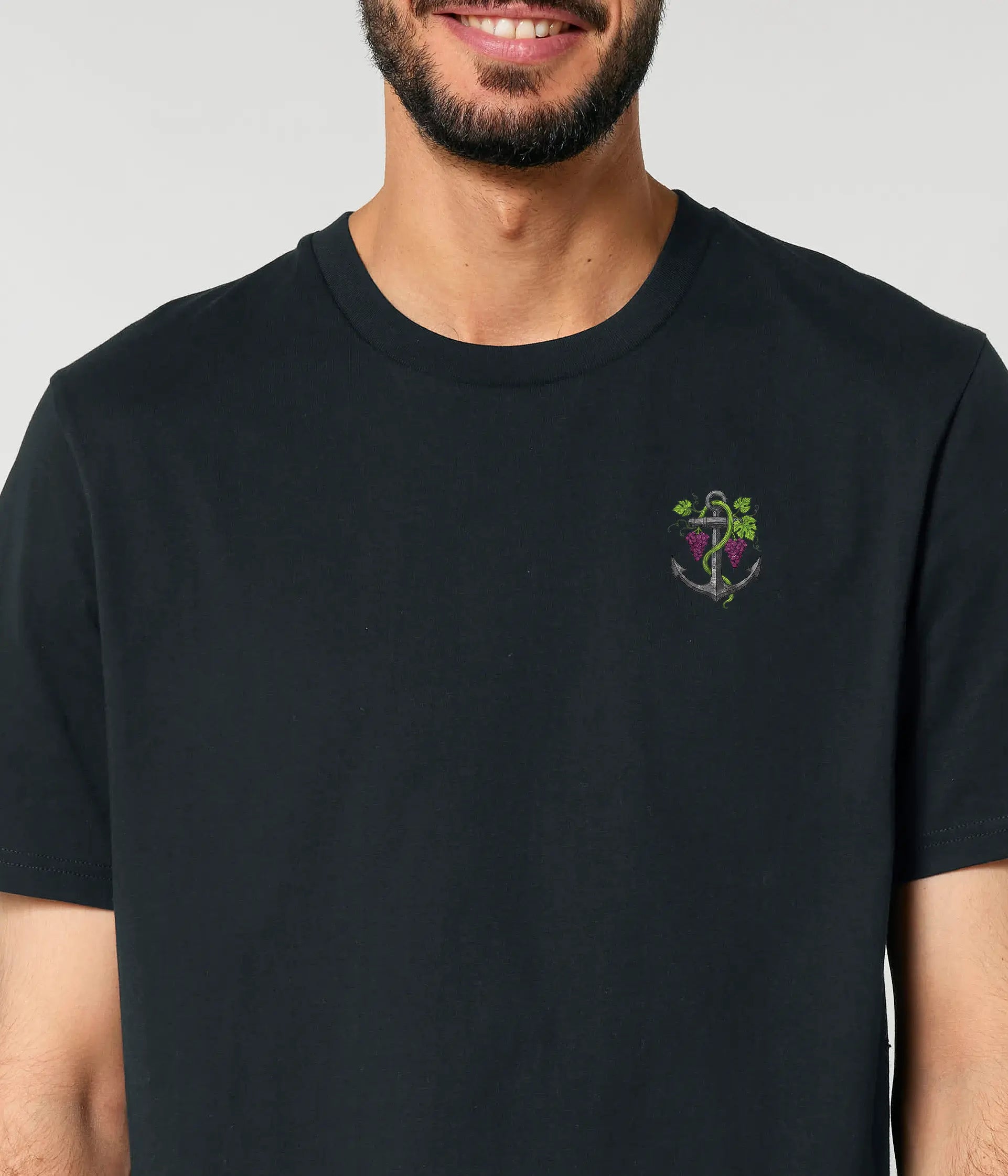 Pfalzanker T-Shirt - Brustprint klein – Detailansicht – Bio Pfaelzer Streetwear | PFALZVIBE