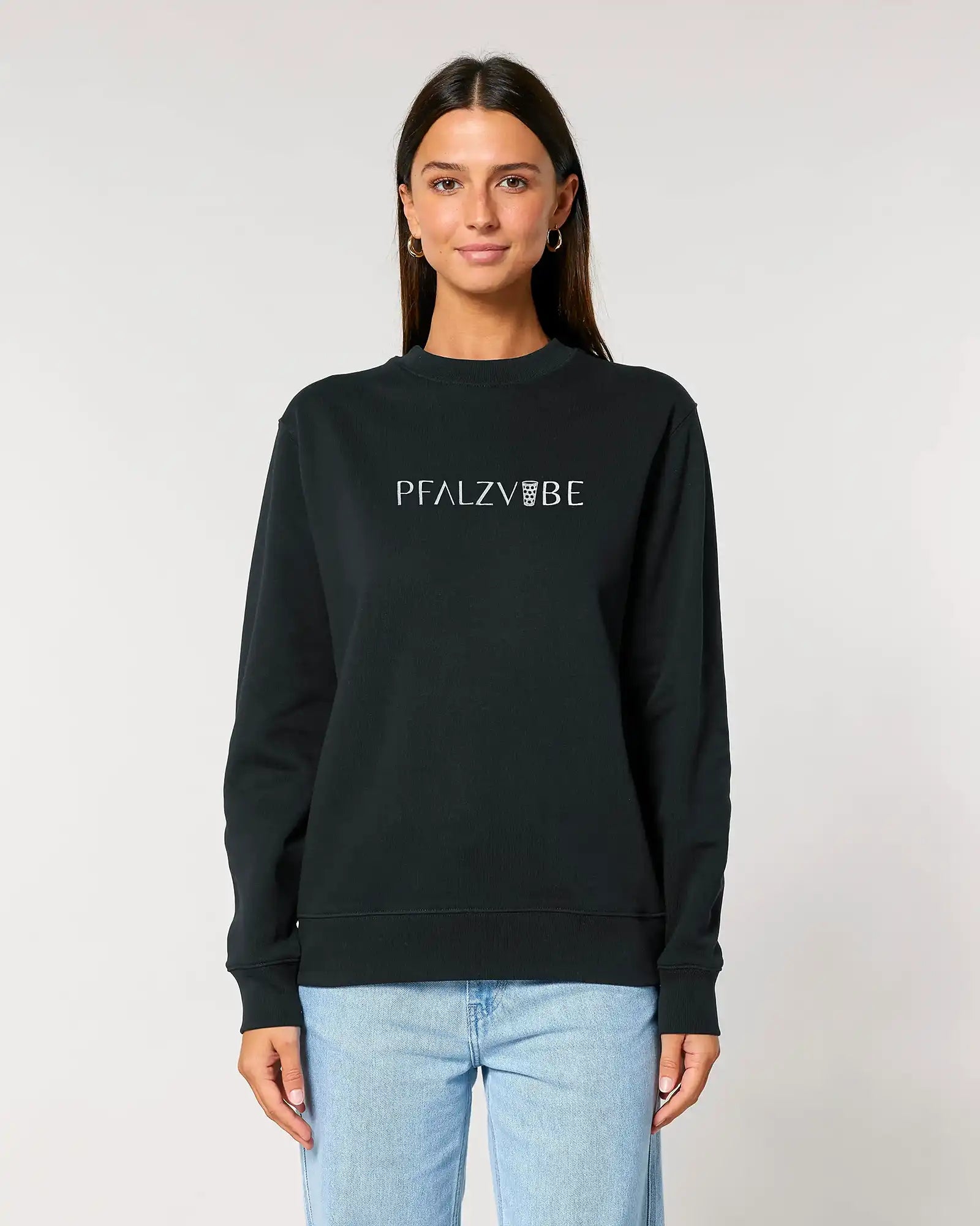 PFALZVIBE Premium Stick Pullover – Frontansicht – Bio Pfaelzer Streetwear | PFALZVIBE