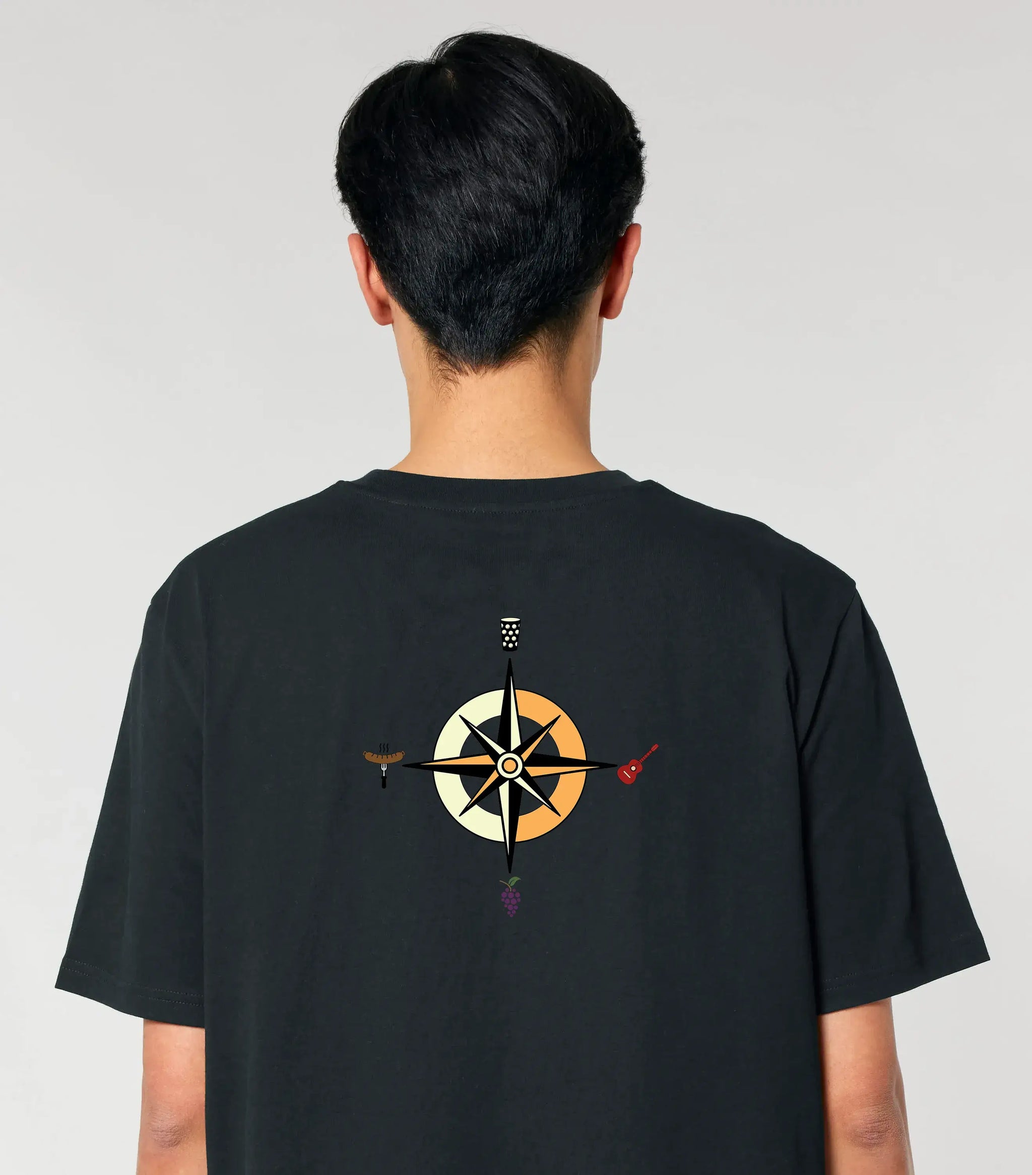 Pfalz-Kompass Classic T-Shirt – Frontansicht – Bio Pfaelzer Streetwear | PFALZVIBE