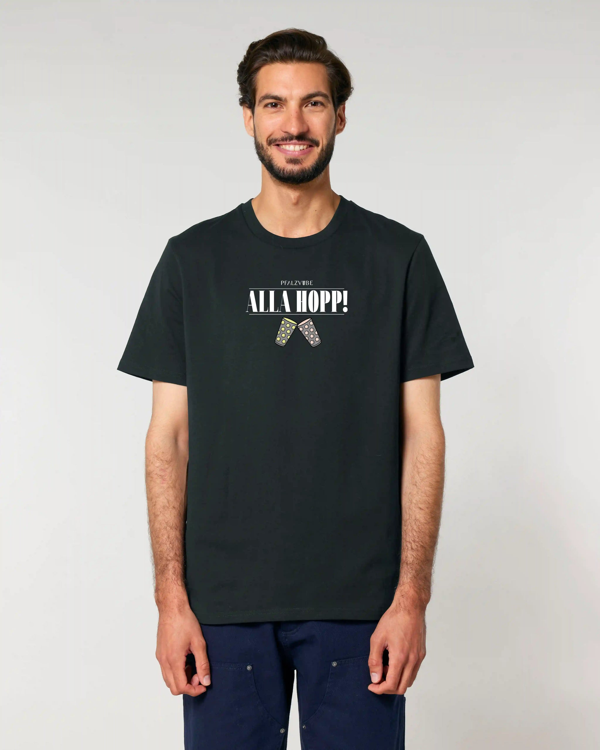 ALLA HOPP! T-Shirt – Seitenansicht – Bio Pfaelzer Streetwear | PFALZVIBE