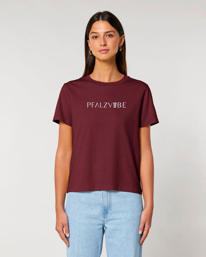 PFALZVIBE Logo-Stick Damenshirt – Produktbild – Bio Pfaelzer Streetwear | PFALZVIBE