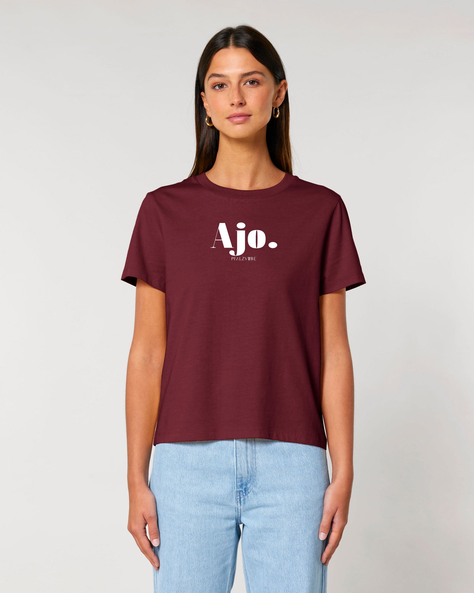 Ajo. Damenshirt – Produktbild – Bio Pfaelzer Streetwear | PFALZVIBE