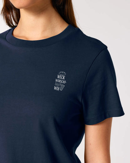 Weck Worscht & Woi - Brustprint (Damenshirt)