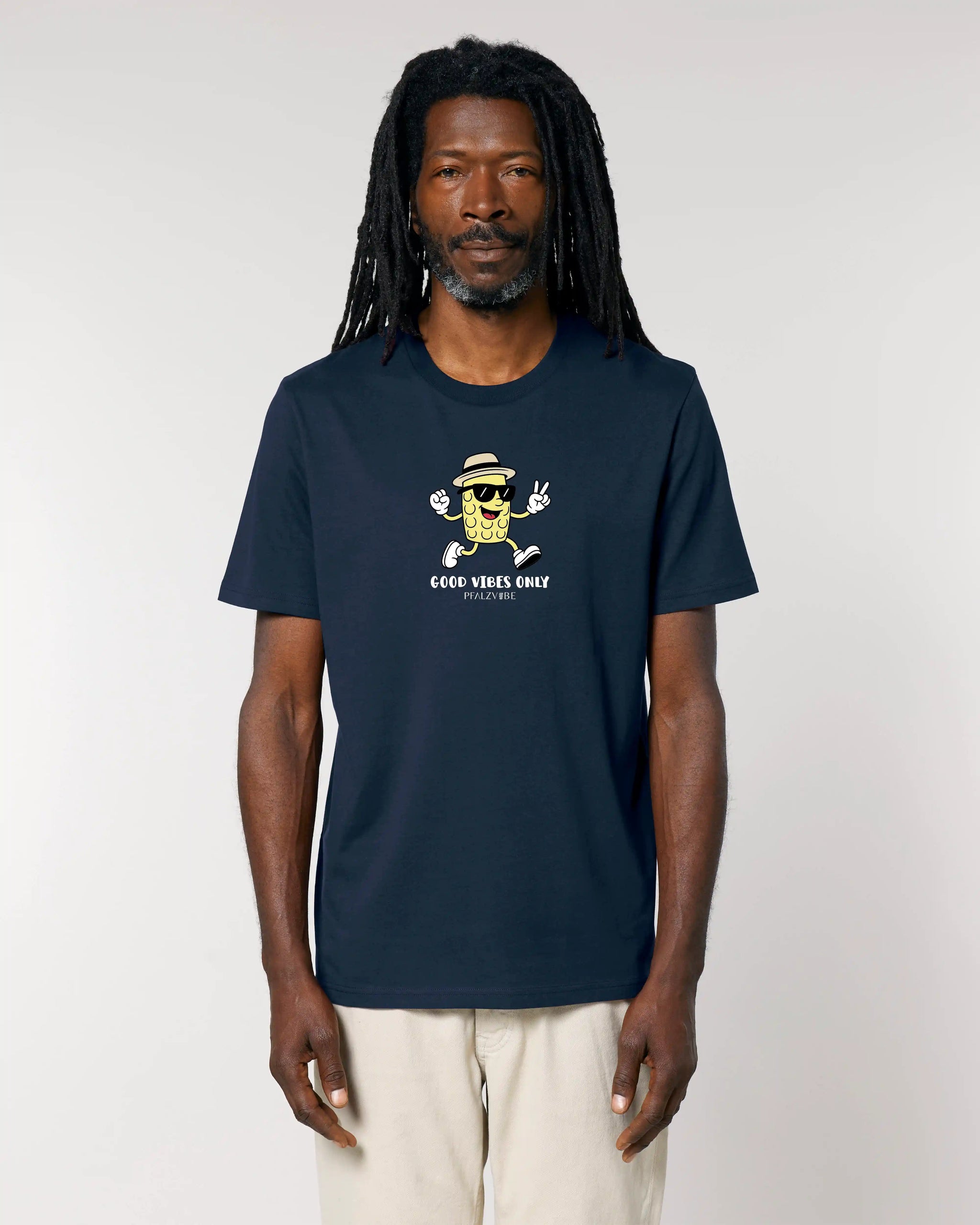 Good Vibes Only Shirt – Seitenansicht – Bio Pfaelzer Streetwear | PFALZVIBE