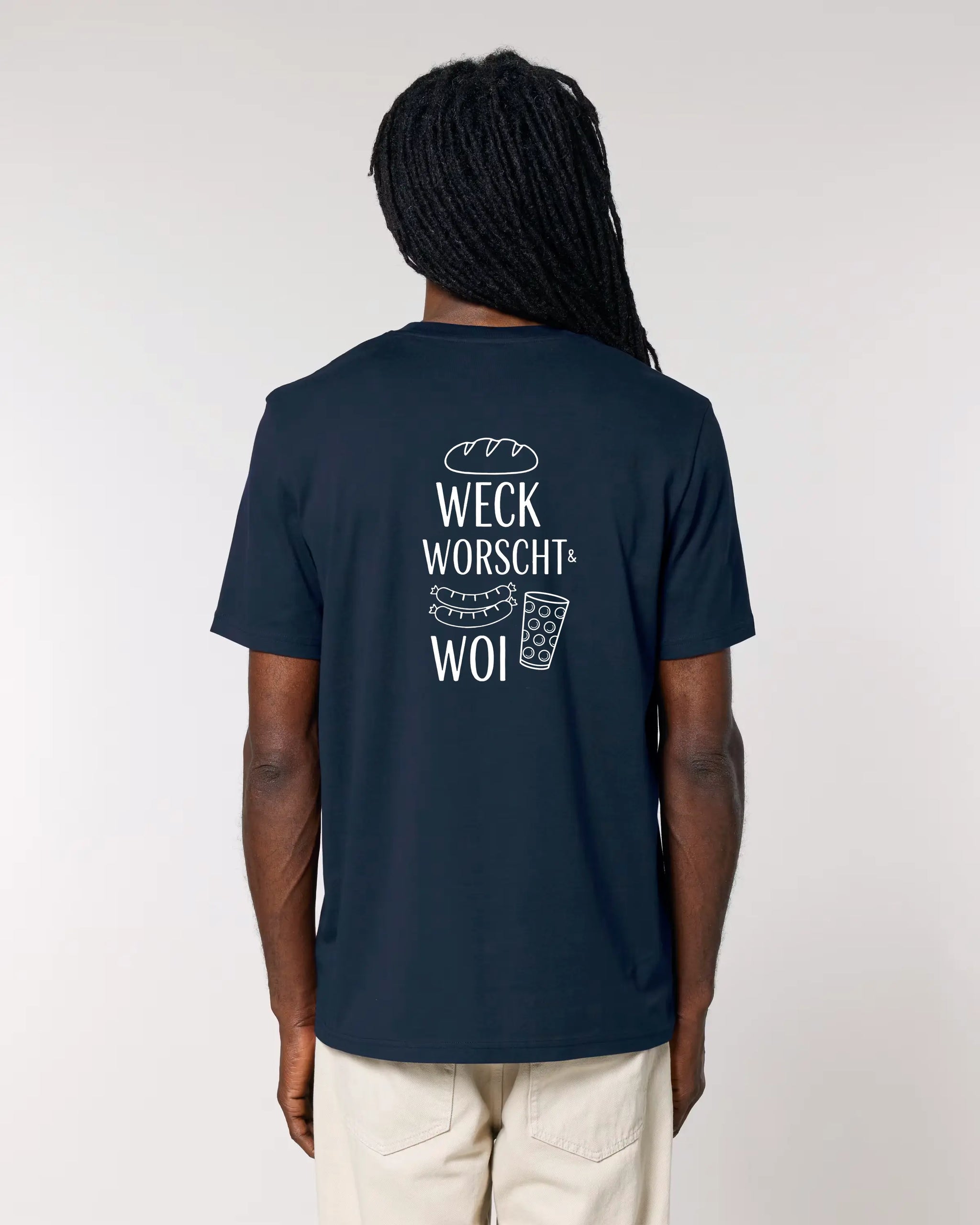 Weck Worscht & Woi Rückenprint T-Shirt Unisex