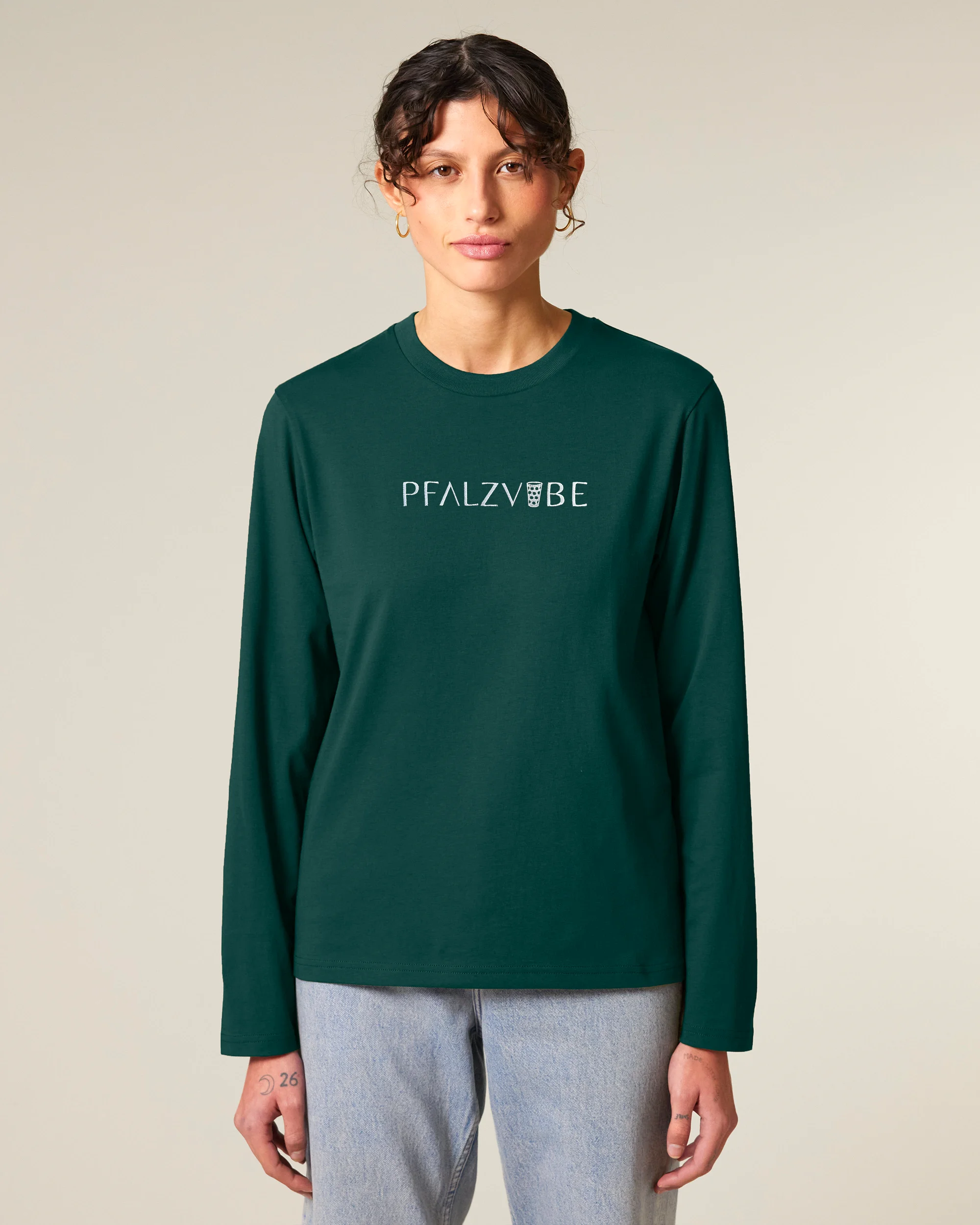 PFALZVIBE Premium Stick Langarmshirt – Produktbild – Bio Pfaelzer Streetwear | PFALZVIBE