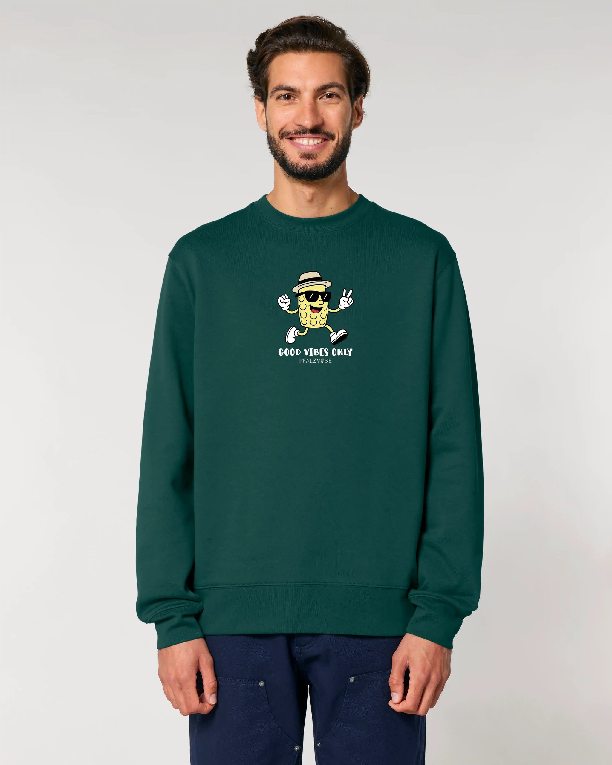 Good Vibes Only Pullover – Weiteres Bild – Bio Pfaelzer Streetwear | PFALZVIBE