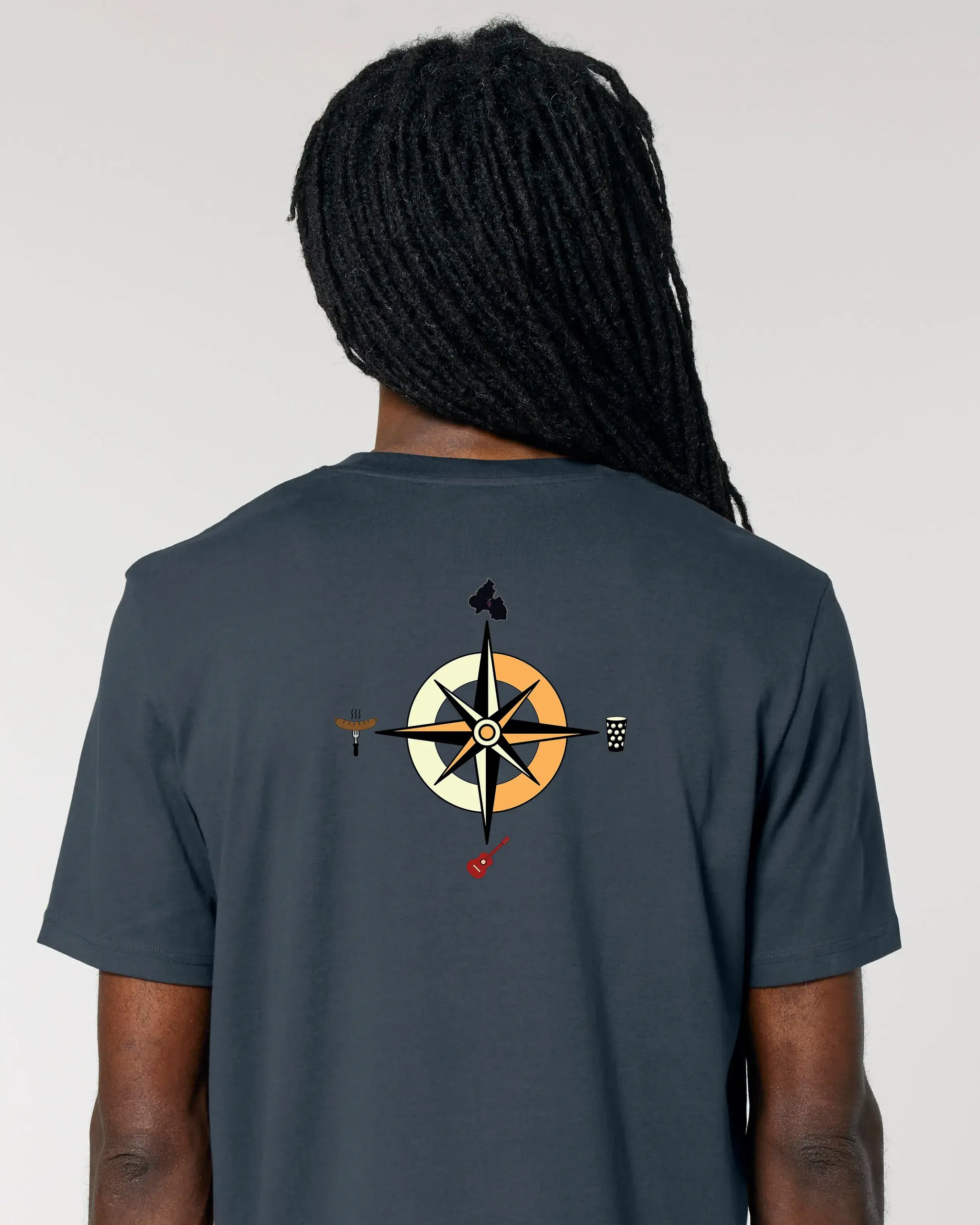 Pfalz-Kompass Heritage T-Shirt – Frontansicht – Bio Pfaelzer Streetwear | PFALZVIBE
