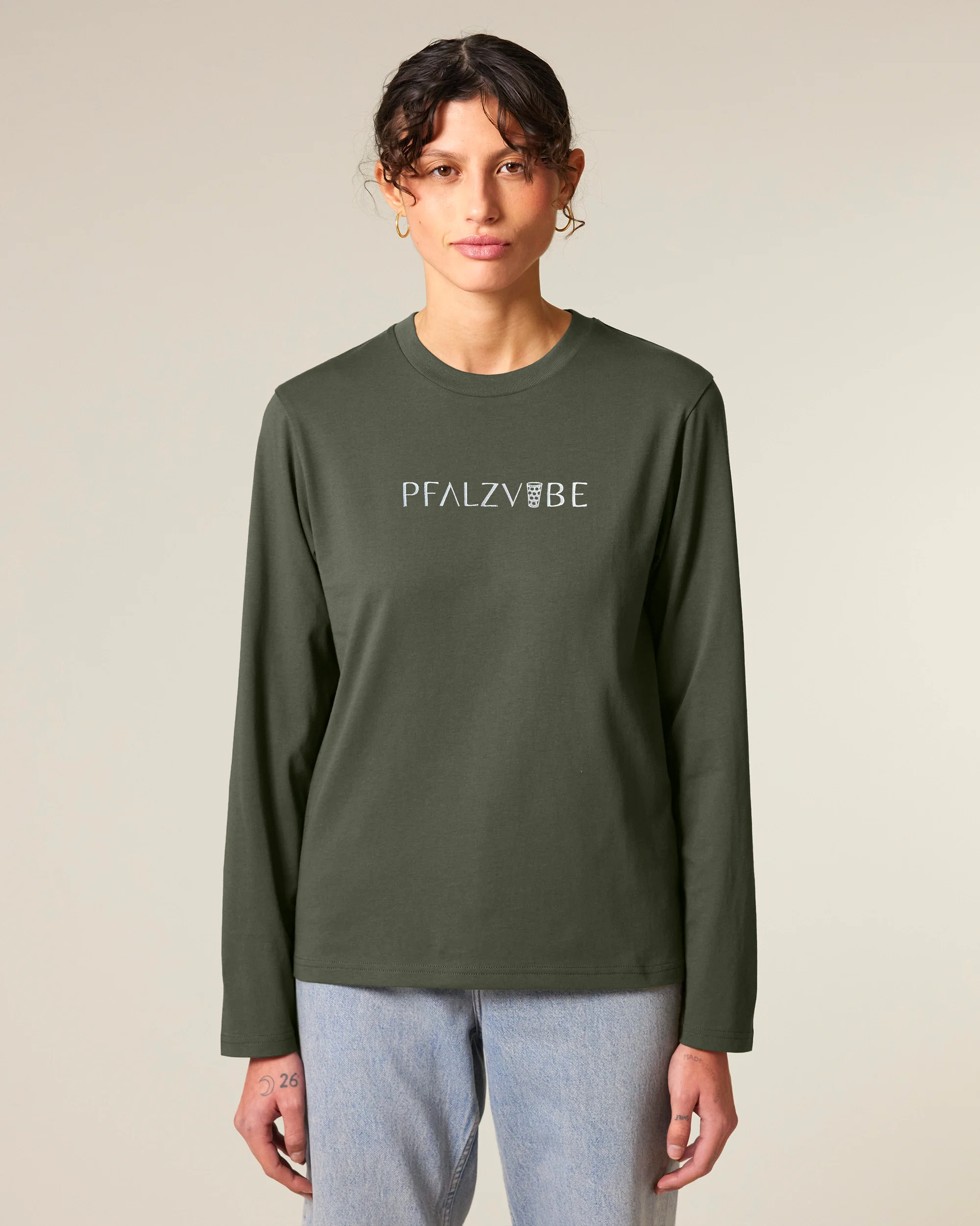 PFALZVIBE Premium Stick Langarmshirt – Rueckansicht – Bio Pfaelzer Streetwear | PFALZVIBE