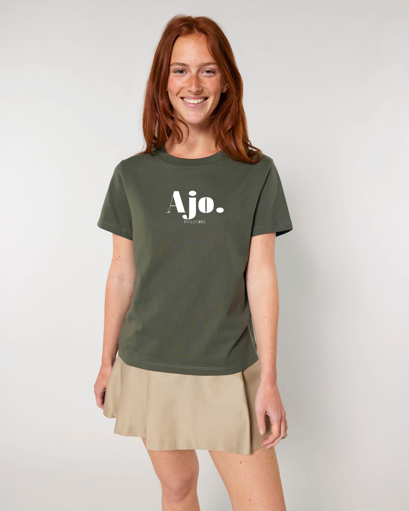 Ajo. Damenshirt – Frontansicht – Bio Pfaelzer Streetwear | PFALZVIBE