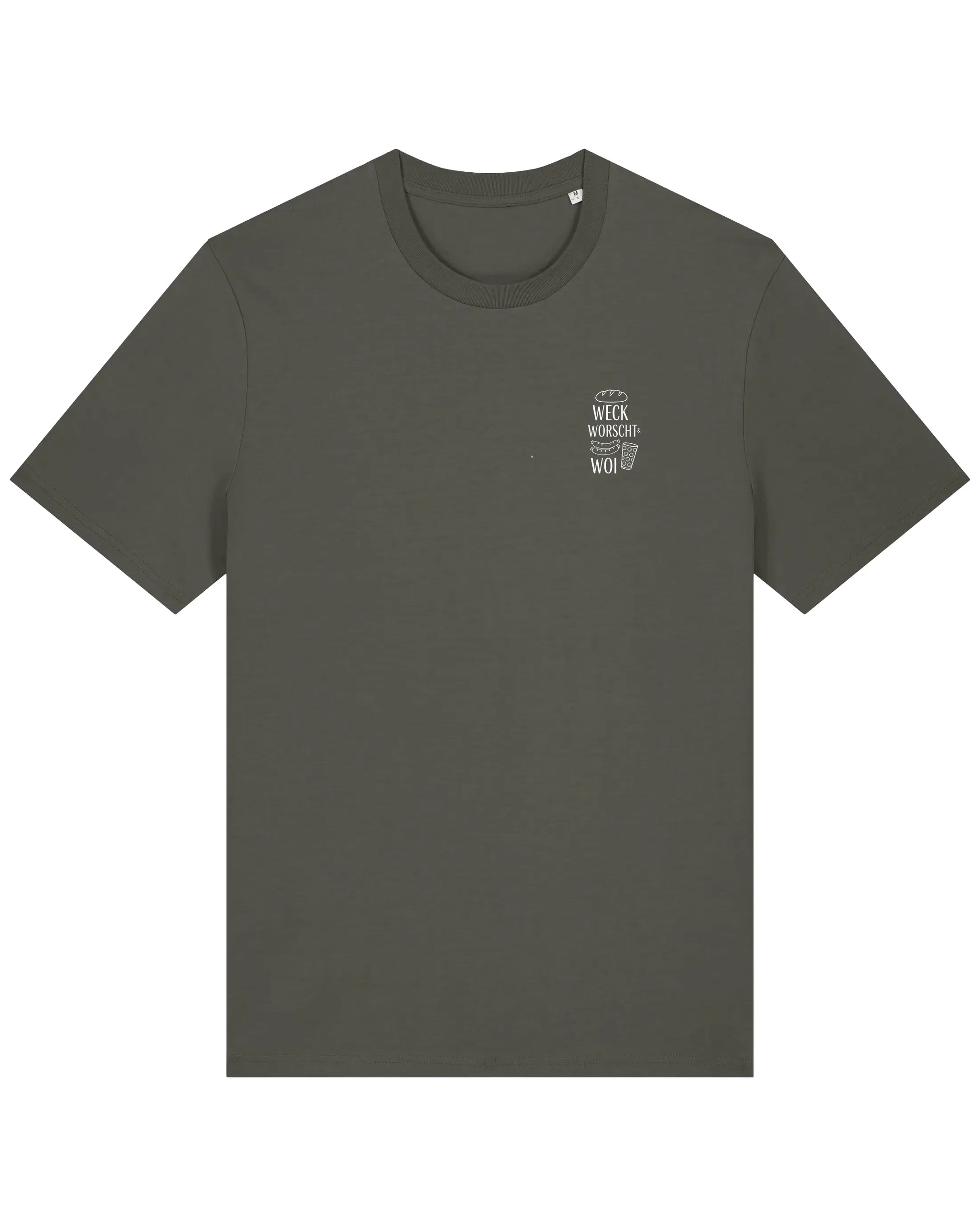 Weck Worscht & Woi - Brustprint – Produktbild – Bio Pfaelzer Streetwear | PFALZVIBE