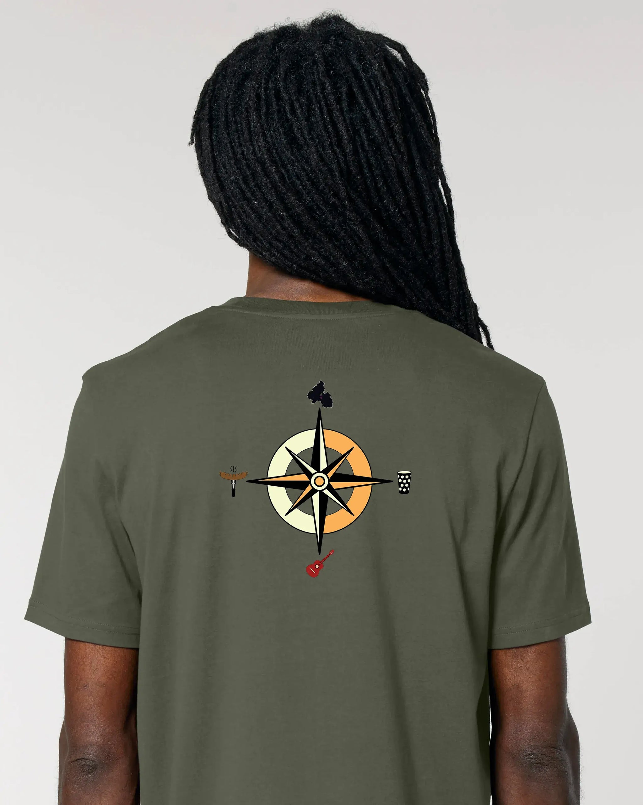 Pfalz-Kompass Heritage T-Shirt – Produktbild – Bio Pfaelzer Streetwear | PFALZVIBE