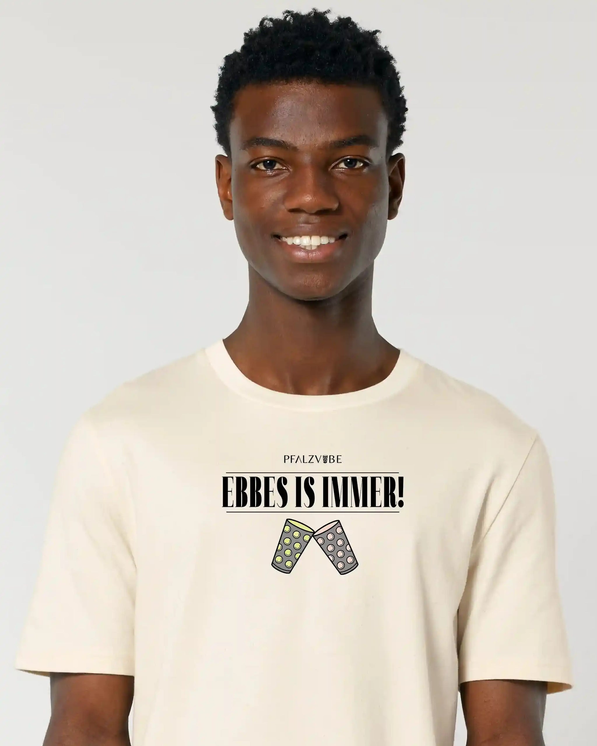 EBBES IS IMMER! T-Shirt – Produktbild – Bio Pfaelzer Streetwear | PFALZVIBE