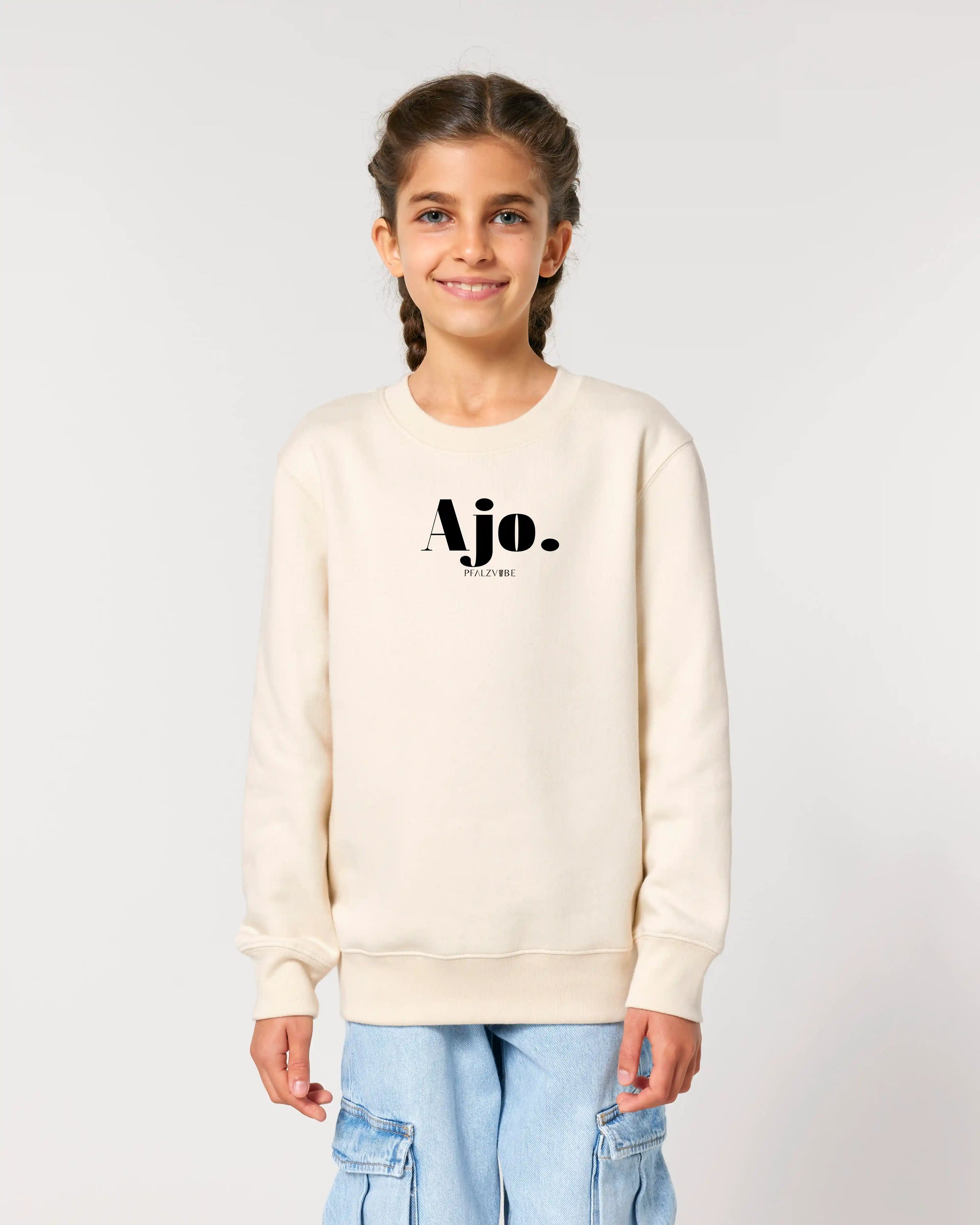 Ajo. Kinder Pullover – Rueckansicht – Bio Pfaelzer Streetwear | PFALZVIBE