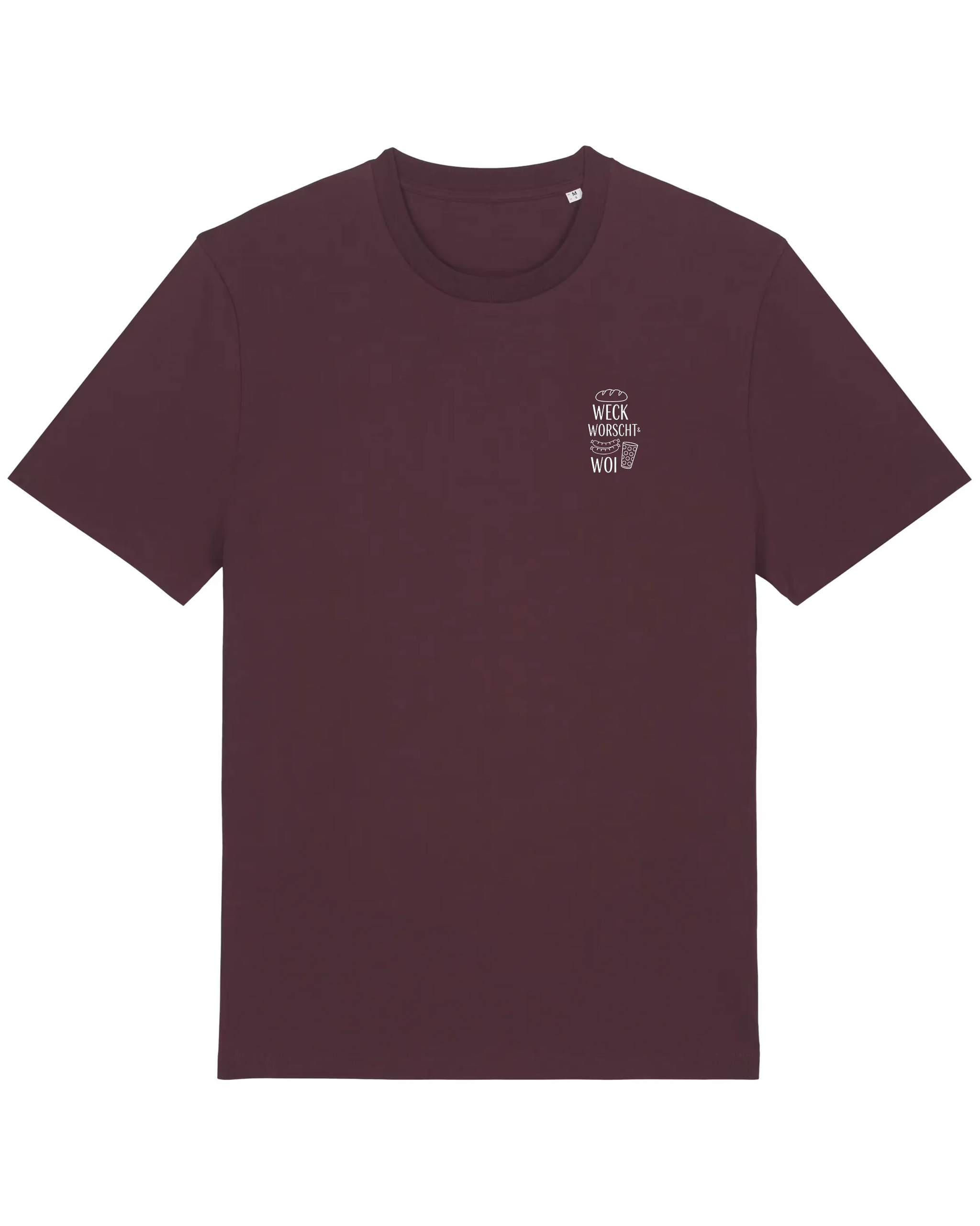 Weck Worscht & Woi - Brustprint – Produktbild – Bio Pfaelzer Streetwear | PFALZVIBE