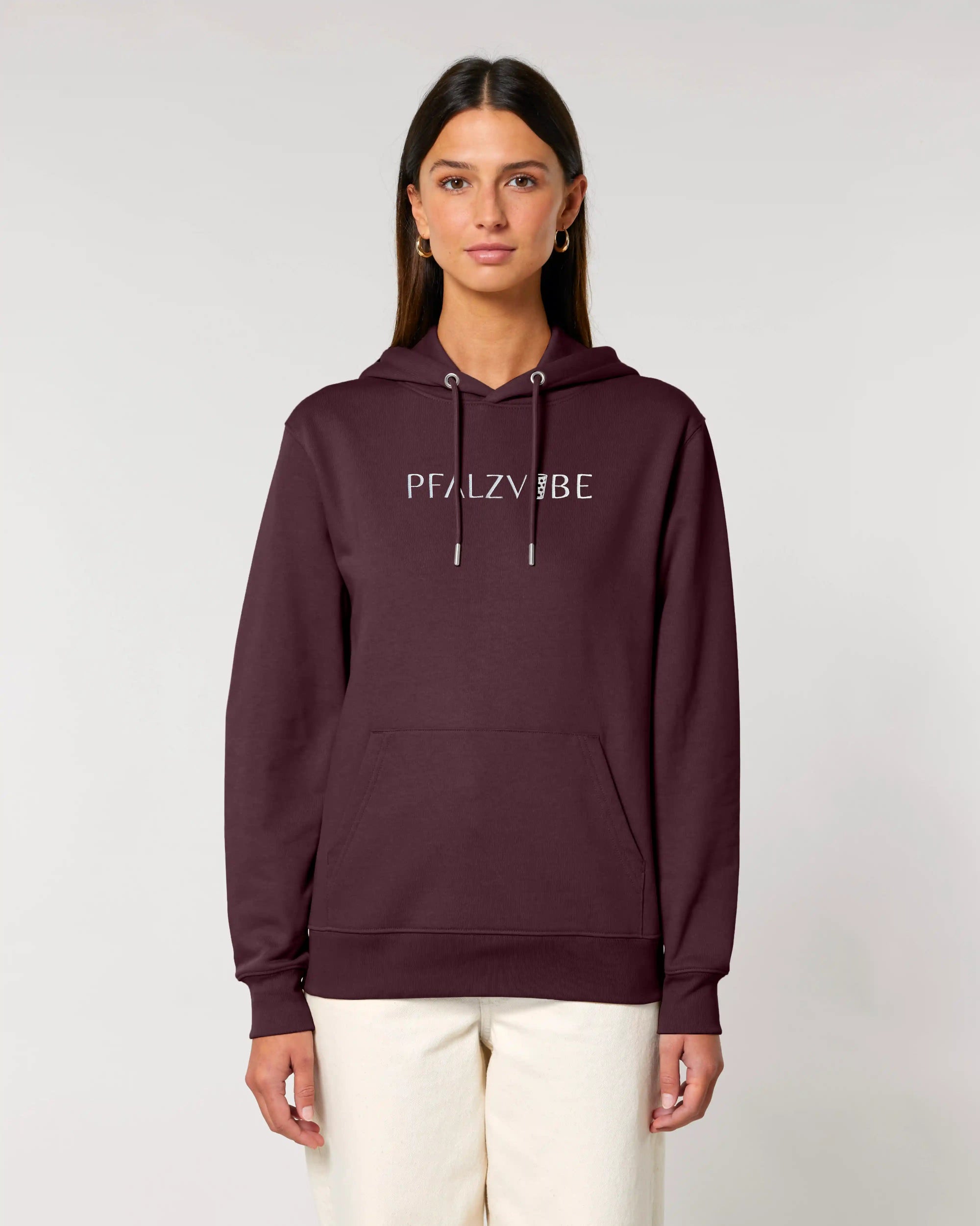 PFALZVIBE Premium Stick Hoodie – Rueckansicht – Bio Pfaelzer Streetwear | PFALZVIBE