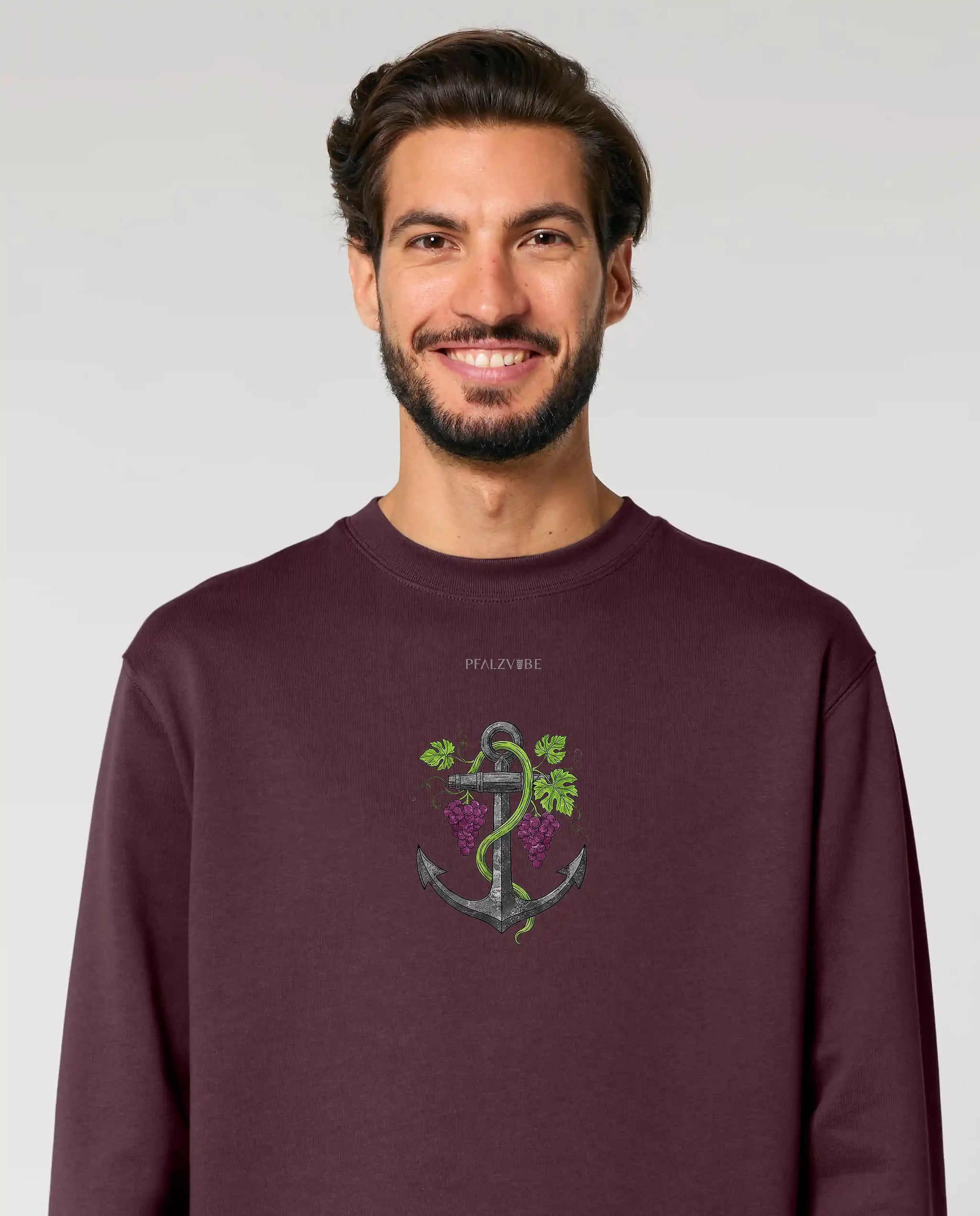 Pfalzanker Pullover – Seitenansicht – Bio Pfaelzer Streetwear | PFALZVIBE