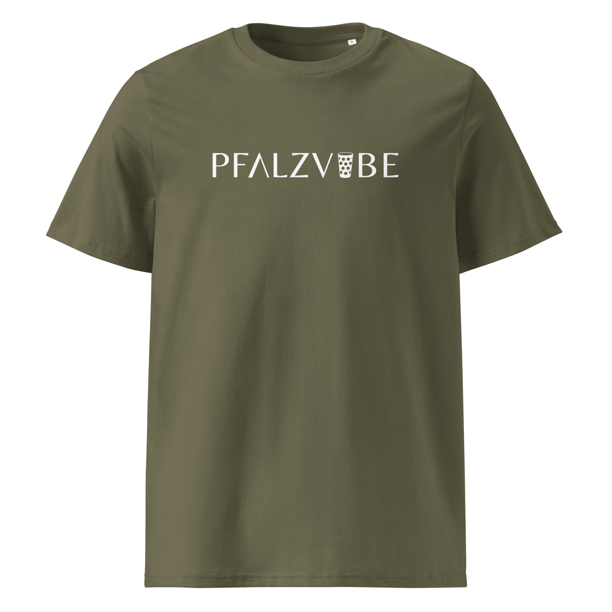 PFALZVIBE Classic Logo T-Shirt – Detailansicht – Bio Pfaelzer Streetwear | PFALZVIBE