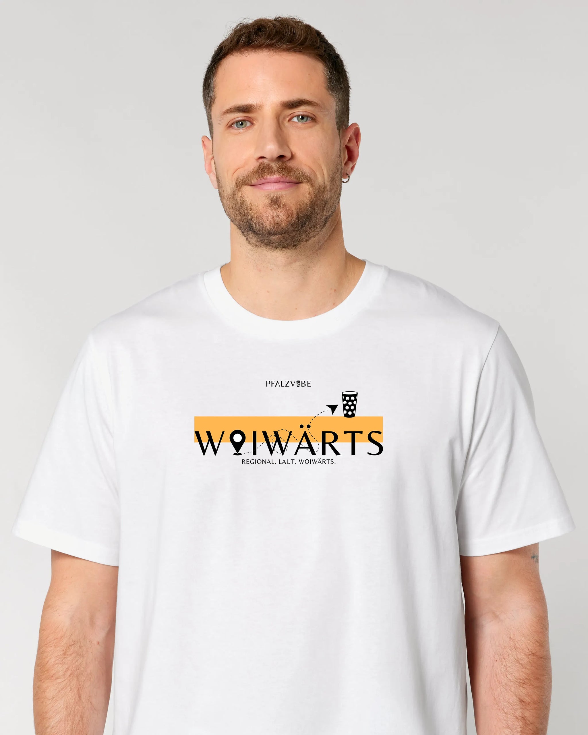 WOIWÄRTS Pfalz First T-Shirt – Produktbild – Bio Pfaelzer Streetwear | PFALZVIBE