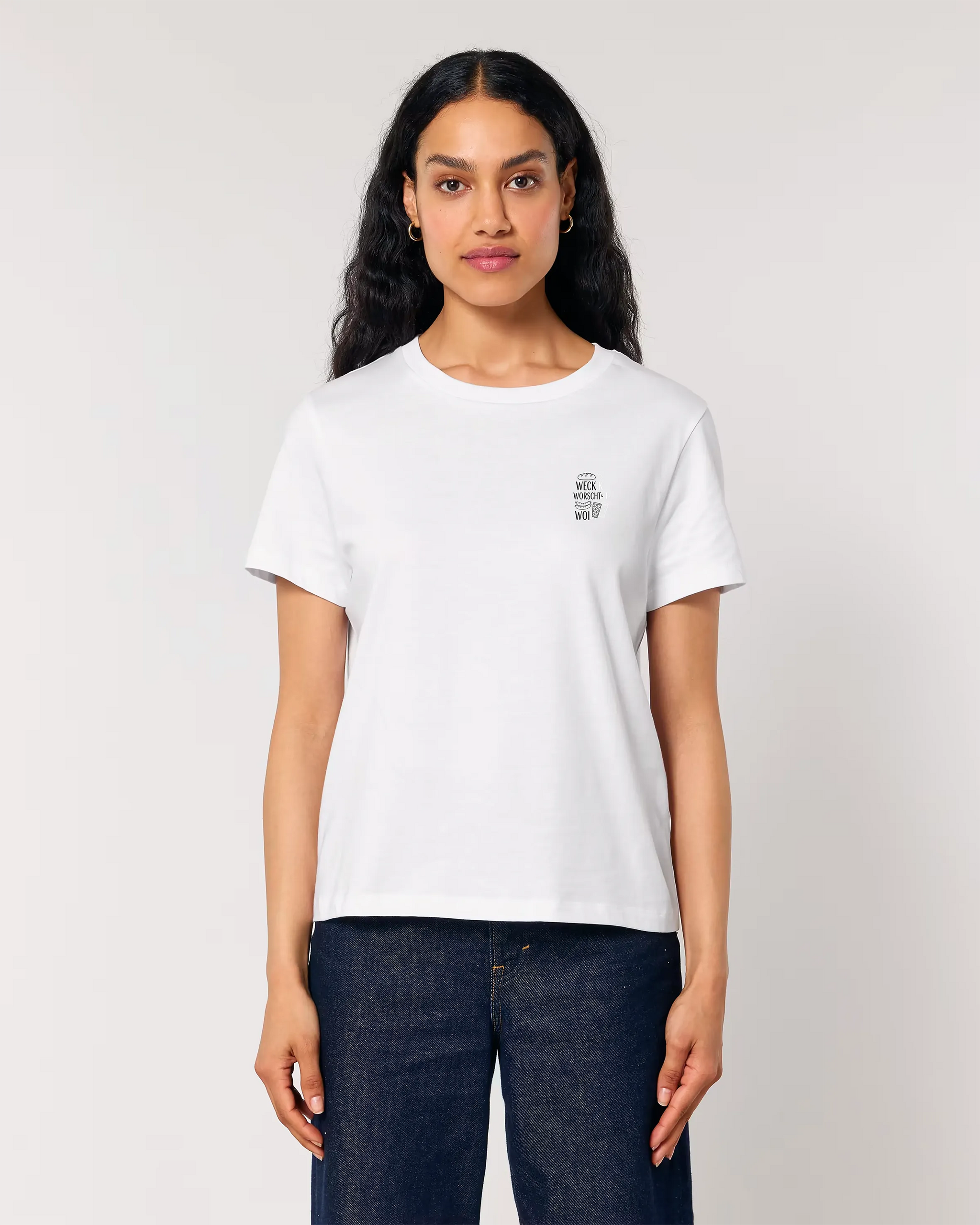 Weck Worscht & Woi - Brustprint (Damenshirt)
