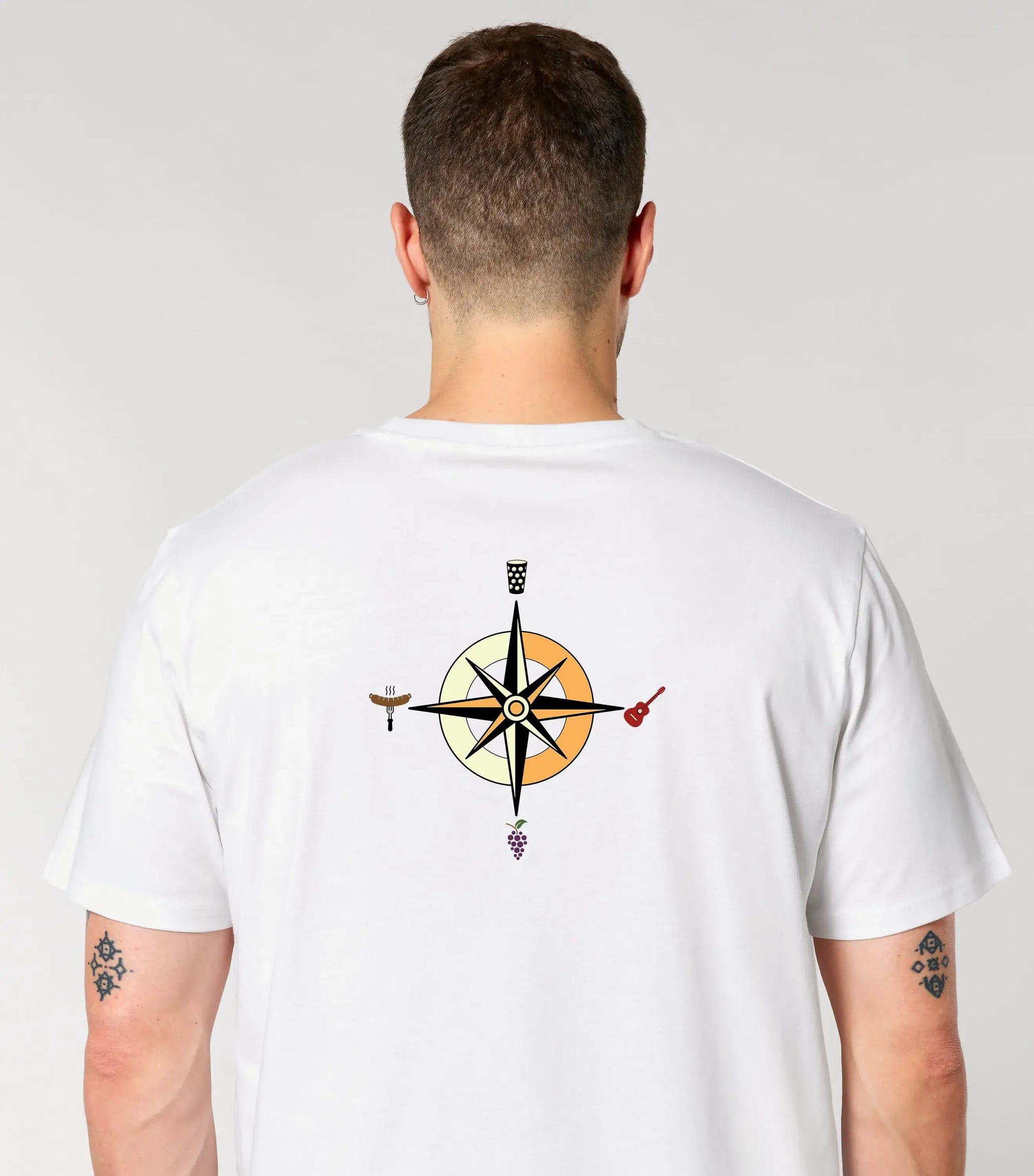 Pfalz-Kompass Classic T-Shirt – Detailansicht – Bio Pfaelzer Streetwear | PFALZVIBE